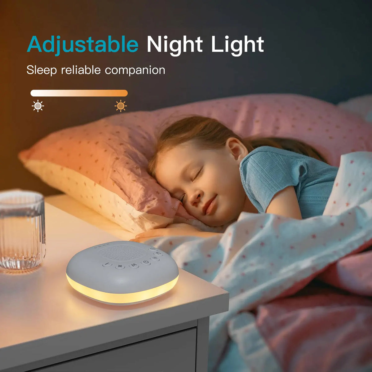Baby Sleep Sound Machine — 24 Soothing Sounds + Night Light