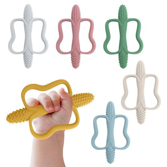 Baby Teething Toys — Easy-Grip, Food-Grade Silicone (Set of 6)